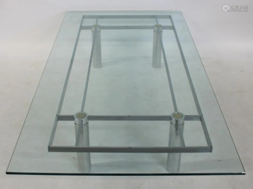 Knoll Andre Chrome & Glass Coffee Table