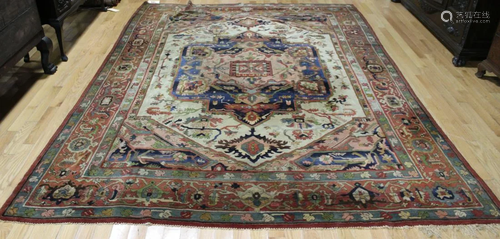 Antique and Finely Woven Serapi Style Roomsize