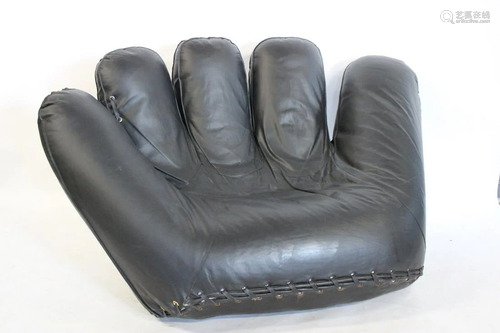 Joe DiMaggio Leather Glove Chair