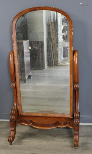 Victorian Mahogany Cheval Mirror