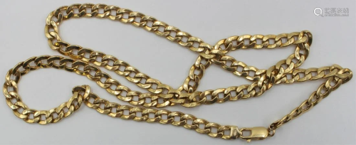 JEWELRY. Men's 18kt Gold Cuban Link Necklace.