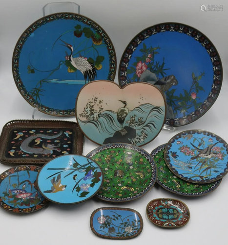 Assorted Grouping of Japanese Cloisonne Items.