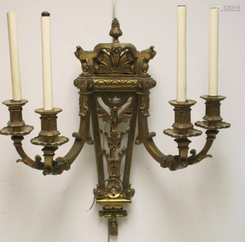 Large Caldwell Quality Gilt Bronze Sconce