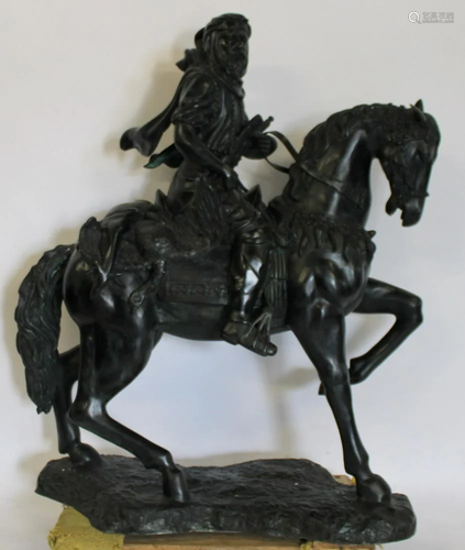 Vintage & Large Orientalist Bronze Sculpture Of