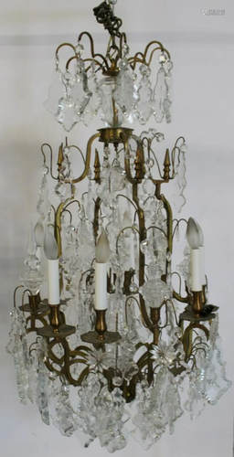 Attributed To Baccarat Beronze & Crystal Skeleton