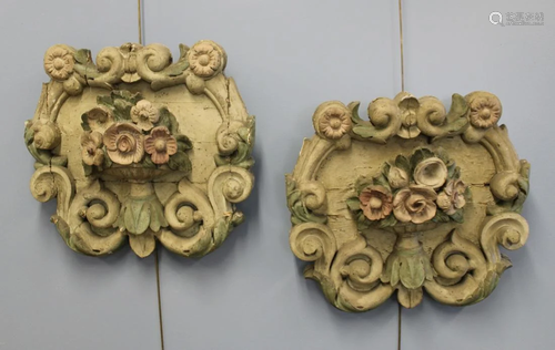 Pair 18th / 19th Century Italian Paint Decorated