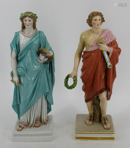 Meissen. 2 Porcelain Figures inc 