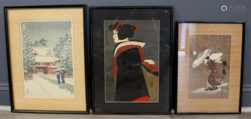 (3) Japanese Woodblock Print Inc. Saito.