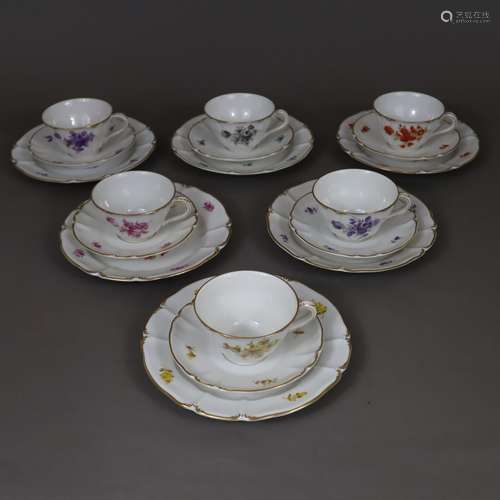 Six services de table - Nymphenburg, c. 1970/80, porcelaine,...