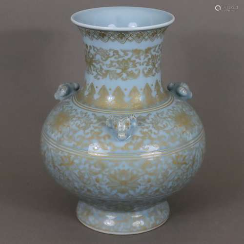 Vase en porcelaine - Chine, décor de diverses bordures ornem...