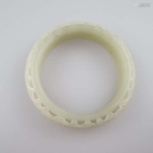 Bracelet en jade filigrané - Chine, bracelet rond, jade de c...