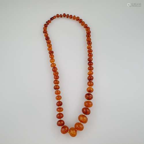 Collier d'ambre - pierres d'ambre pressées rondes en dégradé...