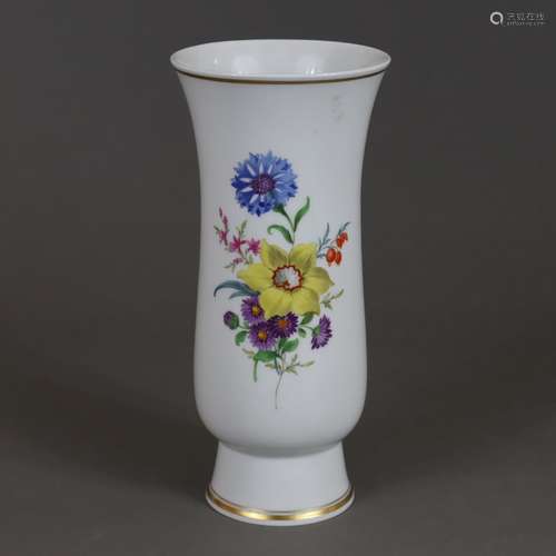 Vase - Meissen, 20e siècle, porcelaine, peinture florale pol...