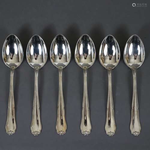 Set de cuillères à thé/café - 6-pcs, argent 800/000, alleman...