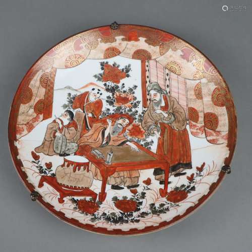 Assiette - Japon, période Meiji, porcelaine de Kutani, forme...