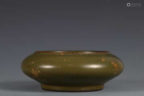 Qing Dynasty tea powder glaze water bowl