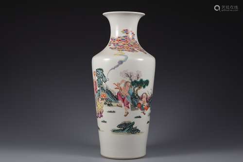 Baton jar of pastel character story in Qing Dynasty