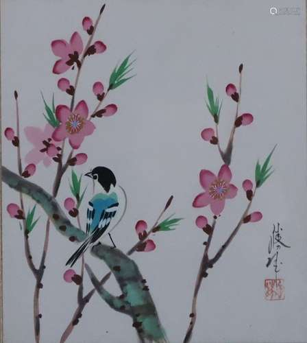 Artiste chinois 20e s. - Branches d'arbre fleuries avec oise...