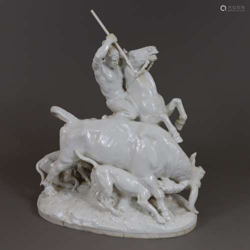 Grand groupe de chasse - Meissen, modèle d'Erich Hösel vers ...