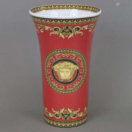 Vase Versace 'Medusa' pour Rosenthal - forme cylindrique ave...