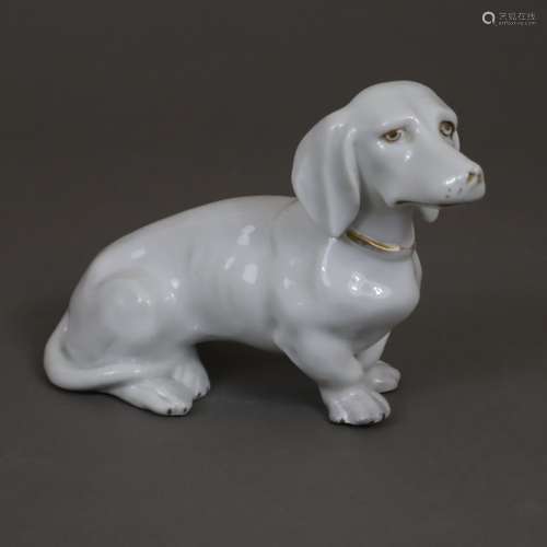 Figurine animalière teckel - vers 1930, marquée 