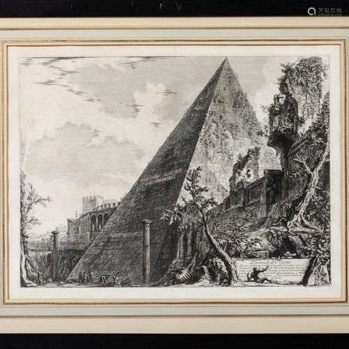 Giovanni Battista PIRANESI (1720-1778) Piramide di C. Cestio...