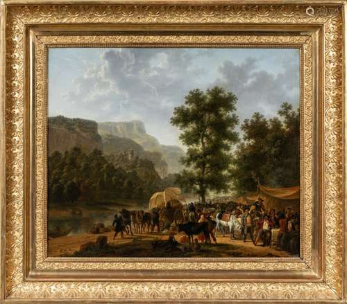 Adolphe ROEHN (Paris 1780 Malakoff 1867) Foire au bord de l'...