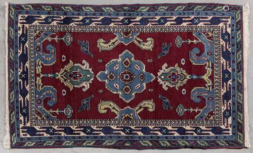 Turc, dit Azeri. TAPIS, chaîne trame coton, velours laine. 1...