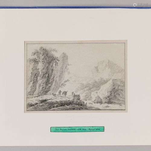 Jean PILLEMENT (Lyon 1728 1808) Promeneurs dans un paysage r...