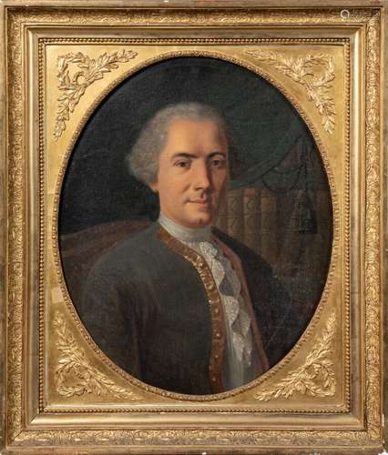 ECOLE FRANCAISE du XIXème siècle. Portrait de gentilhomme en...