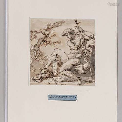 Anicet LEMONNIER (Rouen 1743 Paris 1824) Apollon tuant la se...