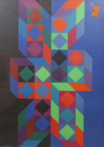 Victor Vasarely (1906-1997) Artiste plasticien Hongrois, pèr...