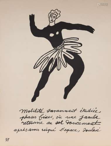 Fernand Leger (1881-1955) Lithographie monochrome Circus. Pl...