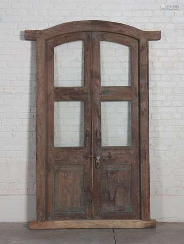 Porte d'intérieur de palais indien En teck naturel massif, c...