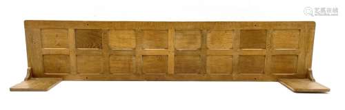 'Oakleafman' panelled adzed oak double 4' 6'' headboard with...