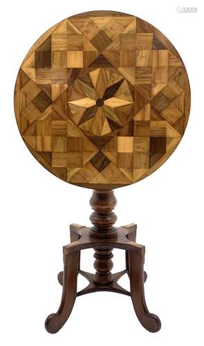 19th century tilt top specimen table