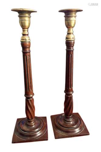 Pair of George III candlesticks