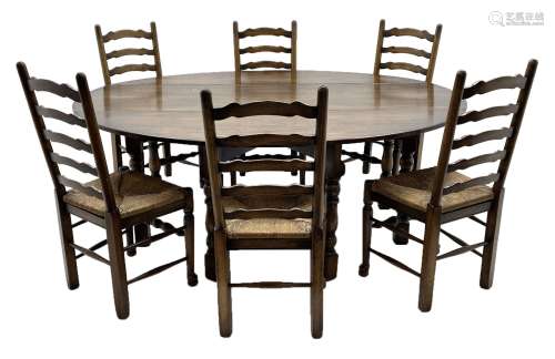 17th century style oak dining table