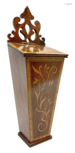 George III style mahogany candle box
