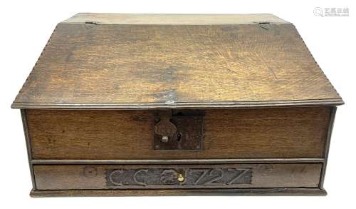 18th century oak bible box