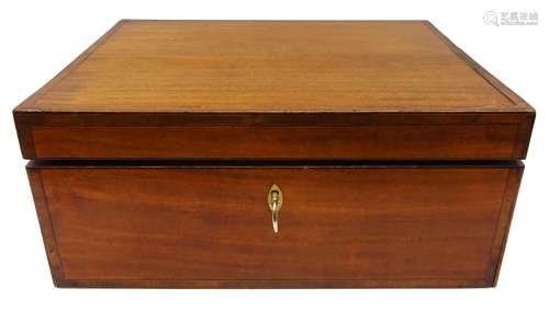 19th century satinwood travelling toilet box with twin drop ...