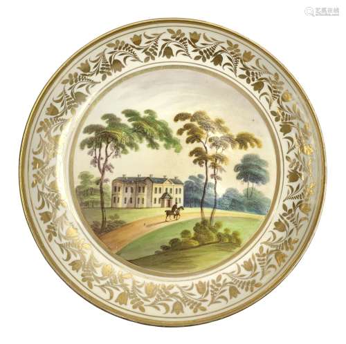19th century English porcelain plate