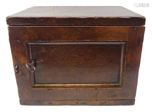 17th/18th century oak vernacular spice cabinet