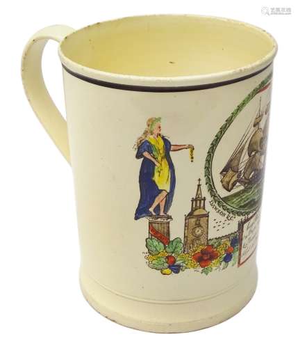 Early 19th century Sunderland Dawson & Co creamware pottery ...