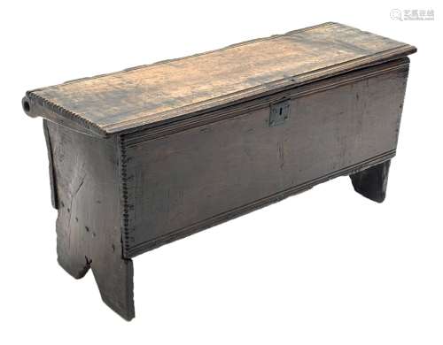 17th century boarded oak plank coffer
