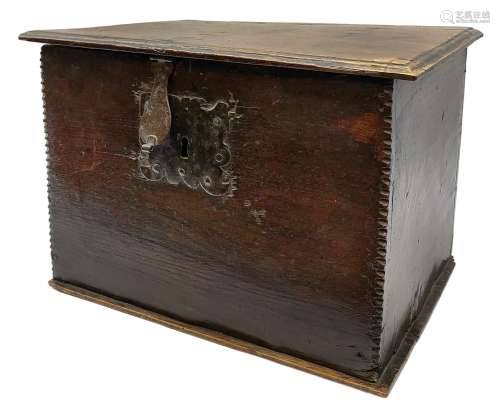 18th century oak boarded box