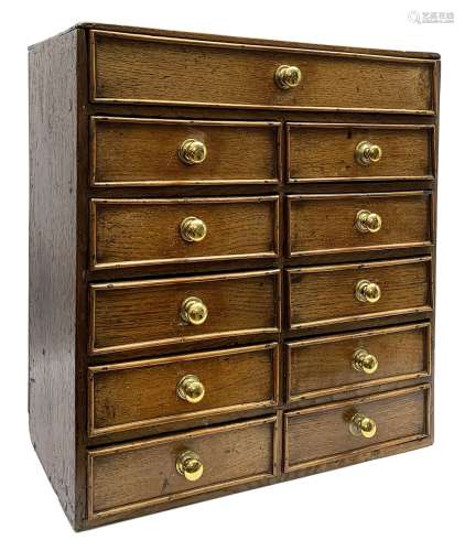 18th century oak chest of small proportions