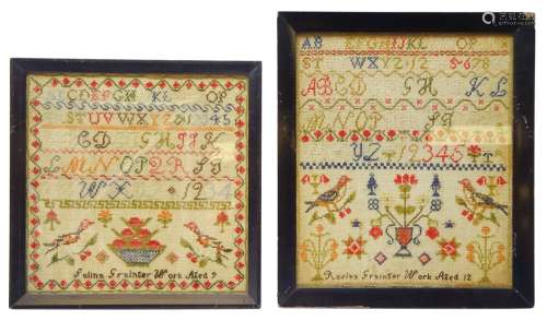 Two mid 19th century samplers