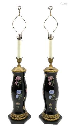 Pair of large table lamps