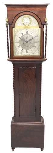 Early 19th century mahogany longcase clock